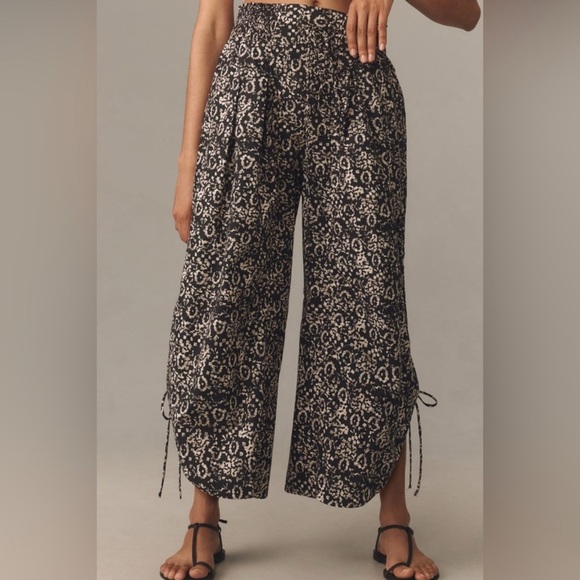Anthropologie Ruched Poplin Parachute Pants, XSMALL TALL NWT - Picture 3 of 7